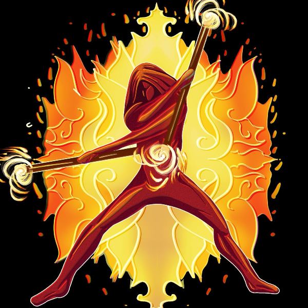 Flaming Caravan un spectacle d'art de rue feu et lumières